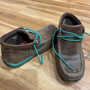 Twisted X with turquoise straps